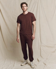 Tees & Sweats | Men The Great. The Men's Boxy Crew. Solid Toasted Walnut