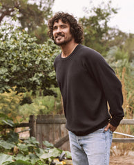 Tees & Sweats | Men The Great. The Men's College Sweatshirt. Almost Black