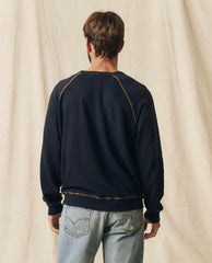 Tees & Sweats | Men The Great. The Men's College Sweatshirt. Graphic Stargazer Blue With Mountain