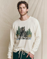 Tees & Sweats | Men The Great. The Men's College Sweatshirt. Graphic Washed White With Black Bear
