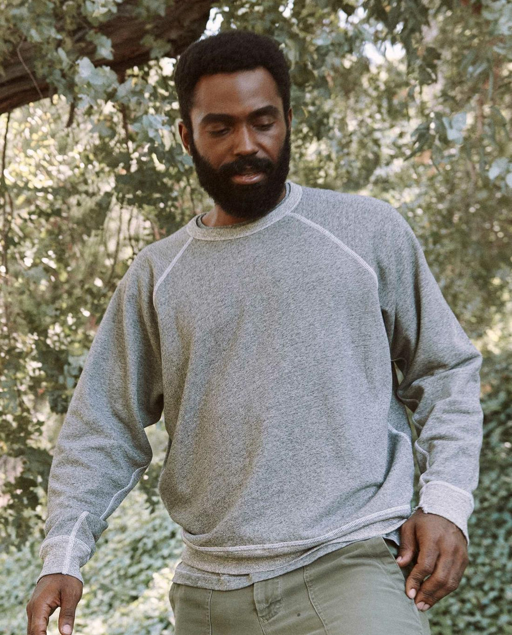 Tees & Sweats | Men The Great. The Men's College Sweatshirt. Varsity Grey