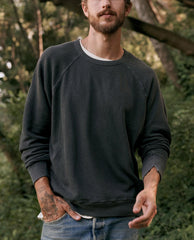 Tees & Sweats | Men The Great. The Men's College Sweatshirt. Washed Black