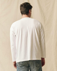 Tees & Sweats | Men The Great. The Men's Pure Knits Long Sleeve Boxy Crew. Solid True White