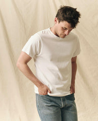 Tees & Sweats | Men The Great. The Men's Pure Knits Slim Tee. True White