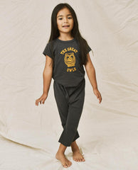Tees & Sweats | Kids The Great. The Little Boxy Crew. Graphic Navy With Owl Graphic
