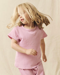 Tees & Sweats | Kids The Great. The Little Boxy Crew. Solid Lilac Blossom