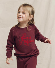 Tees & Sweats | Kids The Great. The Little College Sweatshirt. Graphic Mulled Wine With Feliz Navid
