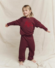 Tees & Sweats | Kids The Great. The Little College Sweatshirt. Graphic Mulled Wine With Feliz Navid