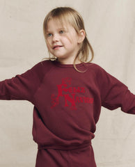 Tees & Sweats | Kids The Great. The Little College Sweatshirt. Graphic Mulled Wine With Feliz Navid