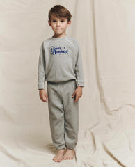 Tees & Sweats | Kids The Great. The Little College Sweatshirt. Graphic Varsity Grey With Hannukah G