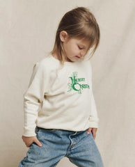 Tees & Sweats | Kids The Great. The Little College Sweatshirt. Graphic Washed White With Merry Chri
