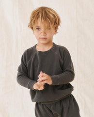 Tees & Sweats | Kids The Great. The Little College Sweatshirt. Washed Black