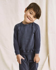 Tees & Sweats | Kids The Great. The Little College Sweatshirt. Washed Navy