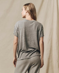 Tees | Women The Great. The Boxy Crew. Heather Grey