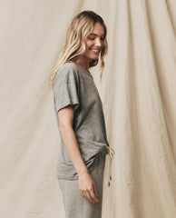 Tees | Women The Great. The Boxy Crew. Heather Grey