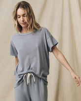 Tees | Women The Great. The Boxy Crew. Solid Big Sky