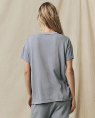 Tees | Women The Great. The Boxy Crew. Solid Big Sky