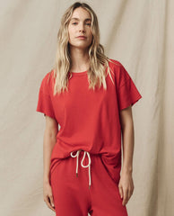 Tees | Women The Great. The Boxy Crew. Solid Campfire