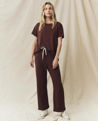 Tees | Women The Great. The Boxy Crew. Solid Toasted Walnut