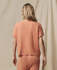 Tees | Women The Great. The Crop Tee. Solid Sun Dried Orange