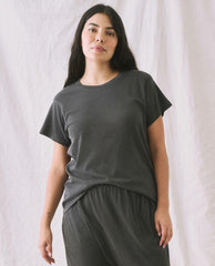 Tees | Women The Great. The Slim Tee. Washed Black