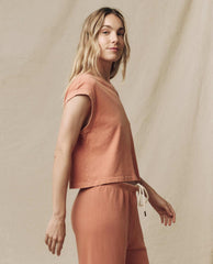 Tees | Women The Great. The Square Tee. Solid Sun Dried Orange