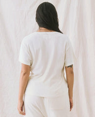 Tees | Women The Great. The V Washed White