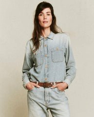 Tops | Women The Great. The Harbor Shirt. Asphalt Wash