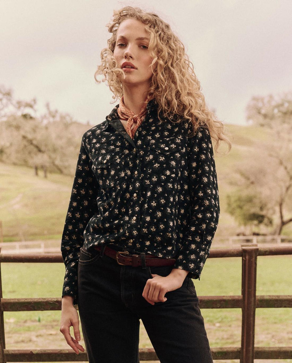 Tops | Women The Great. The Howdy Top. Cord Night Lily