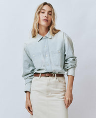 Tops | Women The Great. The Road Shirt. Riverbed Wash