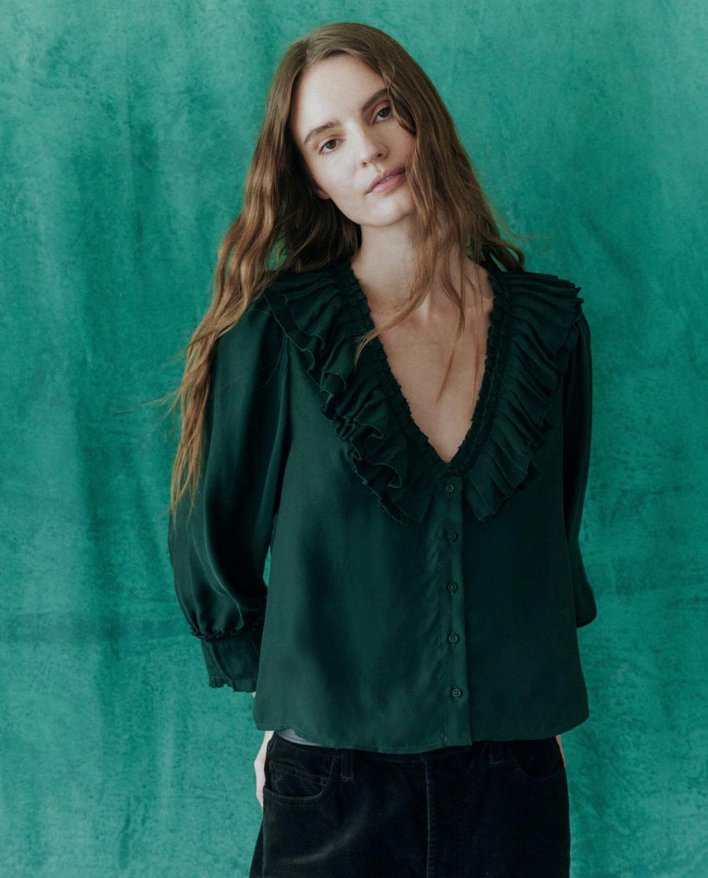 Tops | Women The Great. The Symphony Top. Winter Pine
