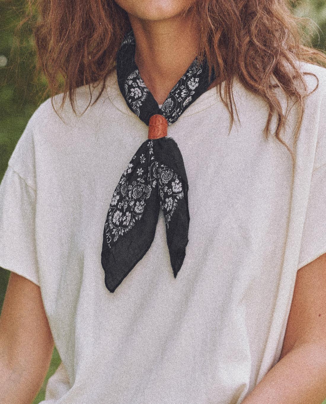 Accessories | Women The Great. The Bandana. Almost Black