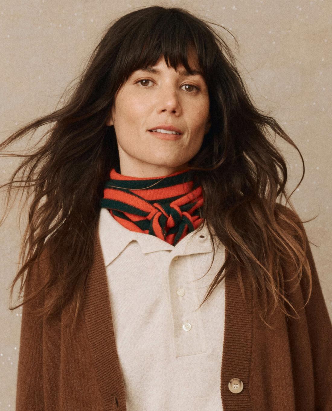 Accessories | Women The Great. The Cashmere Neckerchief. Ember Stripe