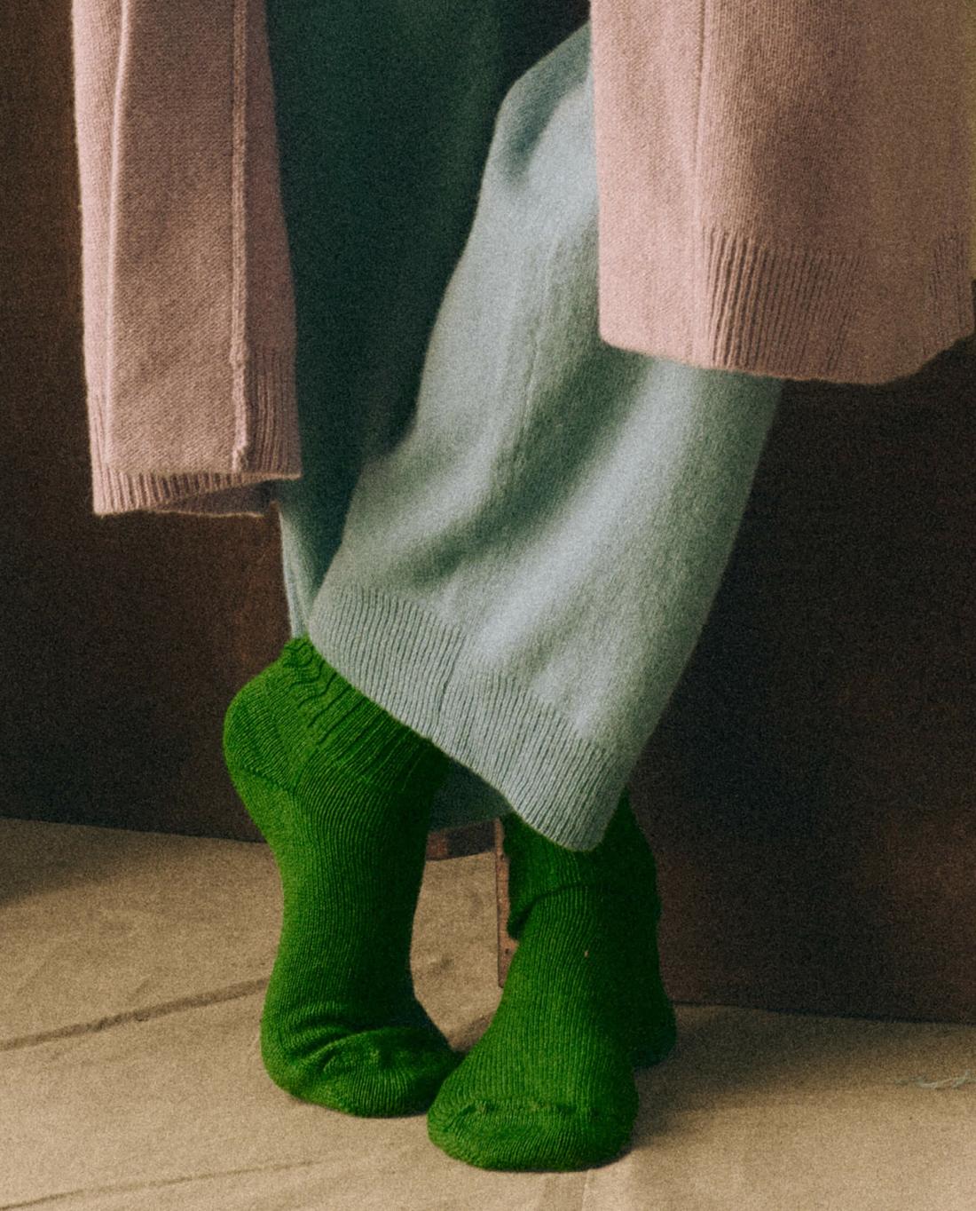 Accessories | Women The Great. The Cashmere Sock. Bright Alpine