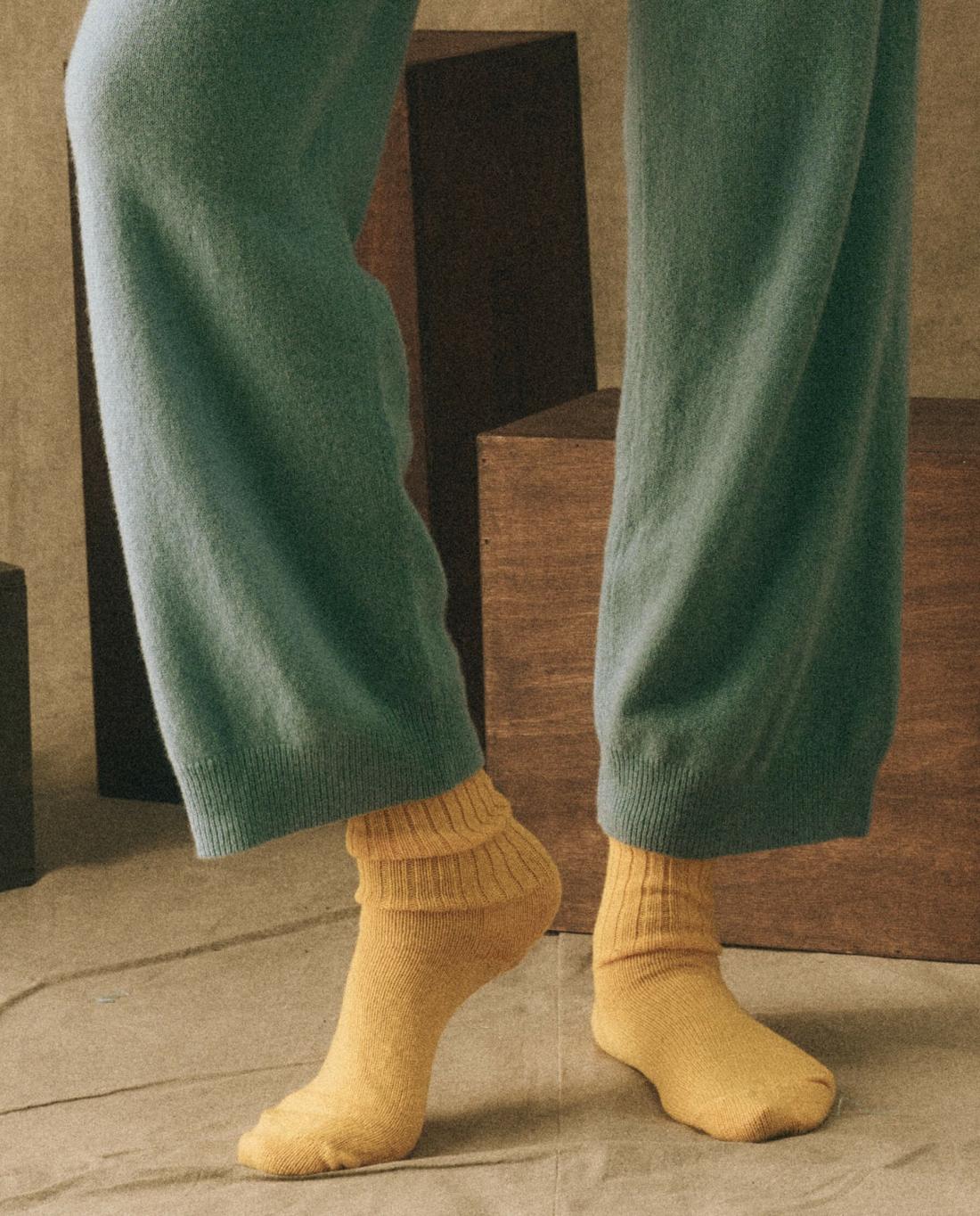 Accessories | Women The Great. The Cashmere Sock. Bright Marigold