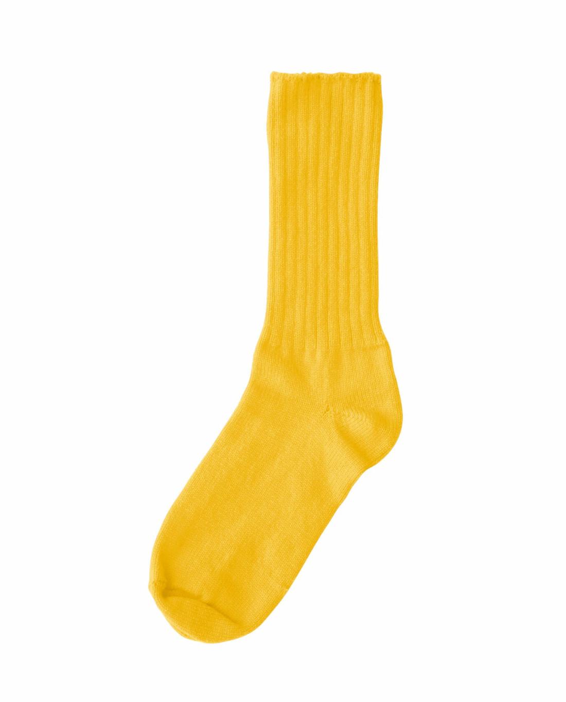 Accessories | Women The Great. The Cashmere Sock. Bright Marigold