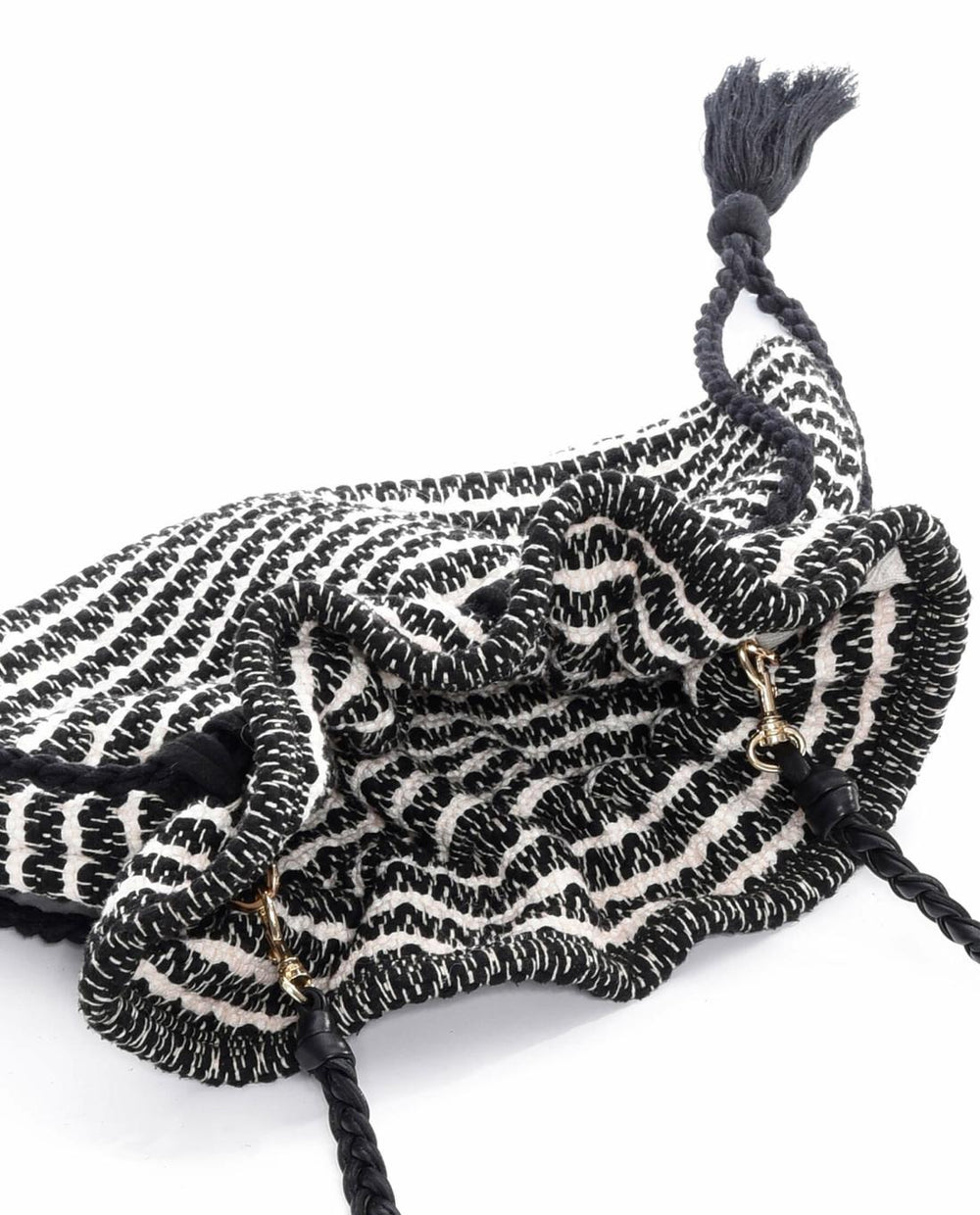 Accessories | Women The Great. The Cinched Bag. Black And Cream