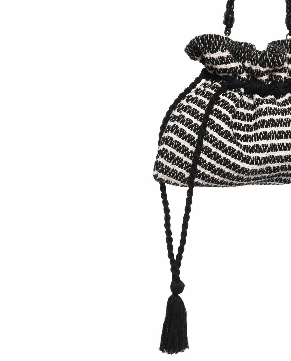 Accessories | Women The Great. The Cinched Bag. Black And Cream