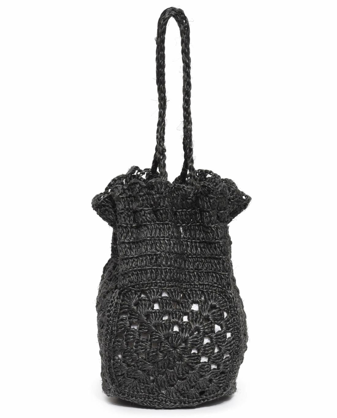 Accessories | Women The Great. The Crochet Drawstring Bag. Black
