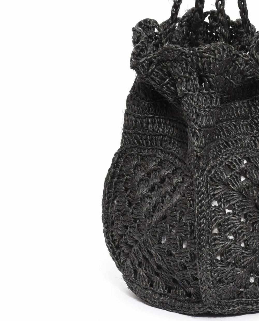 Accessories | Women The Great. The Crochet Drawstring Bag. Black