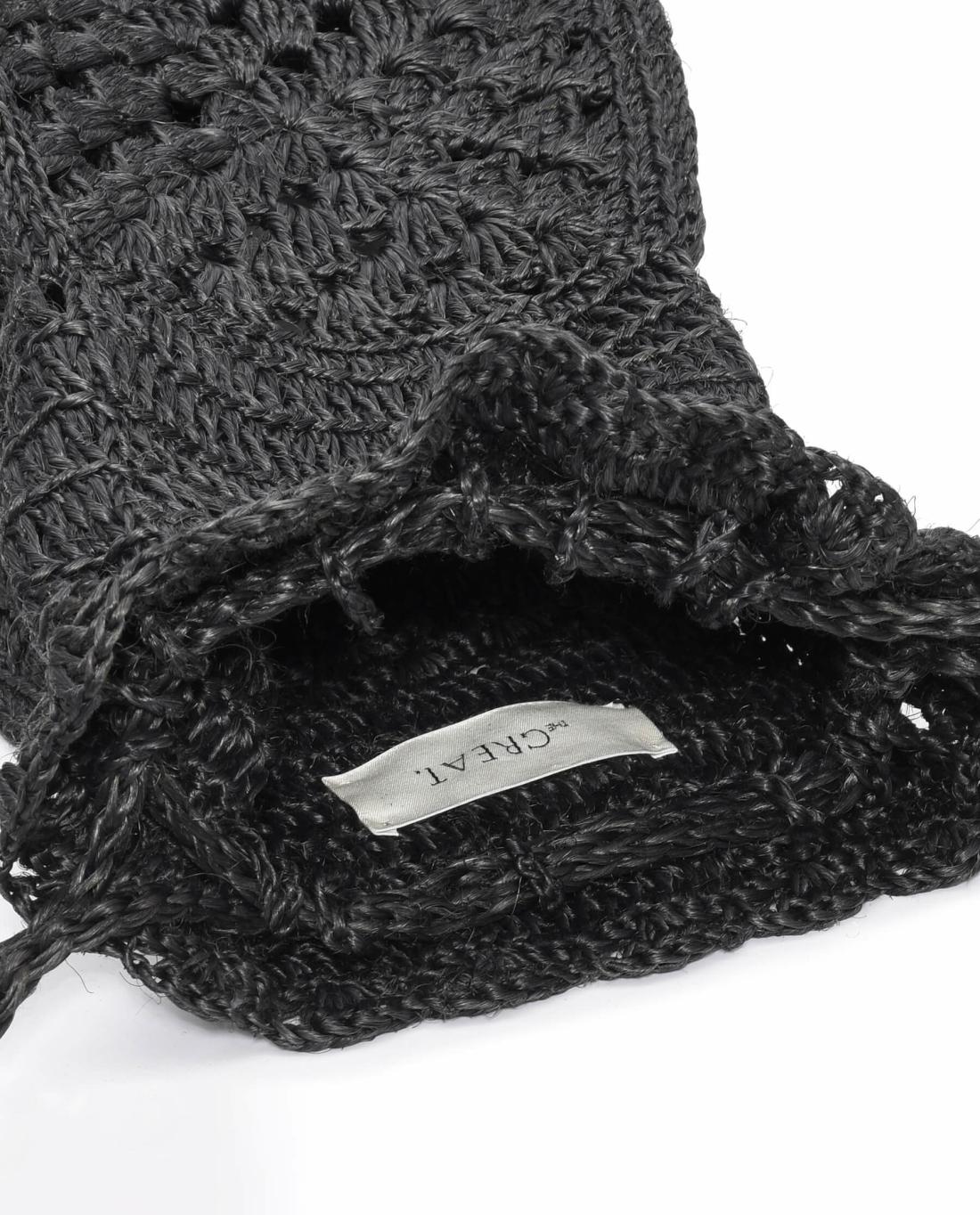 Accessories | Women The Great. The Crochet Drawstring Bag. Black