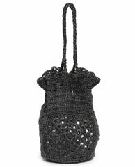 Accessories | Women The Great. The Crochet Drawstring Bag. Black