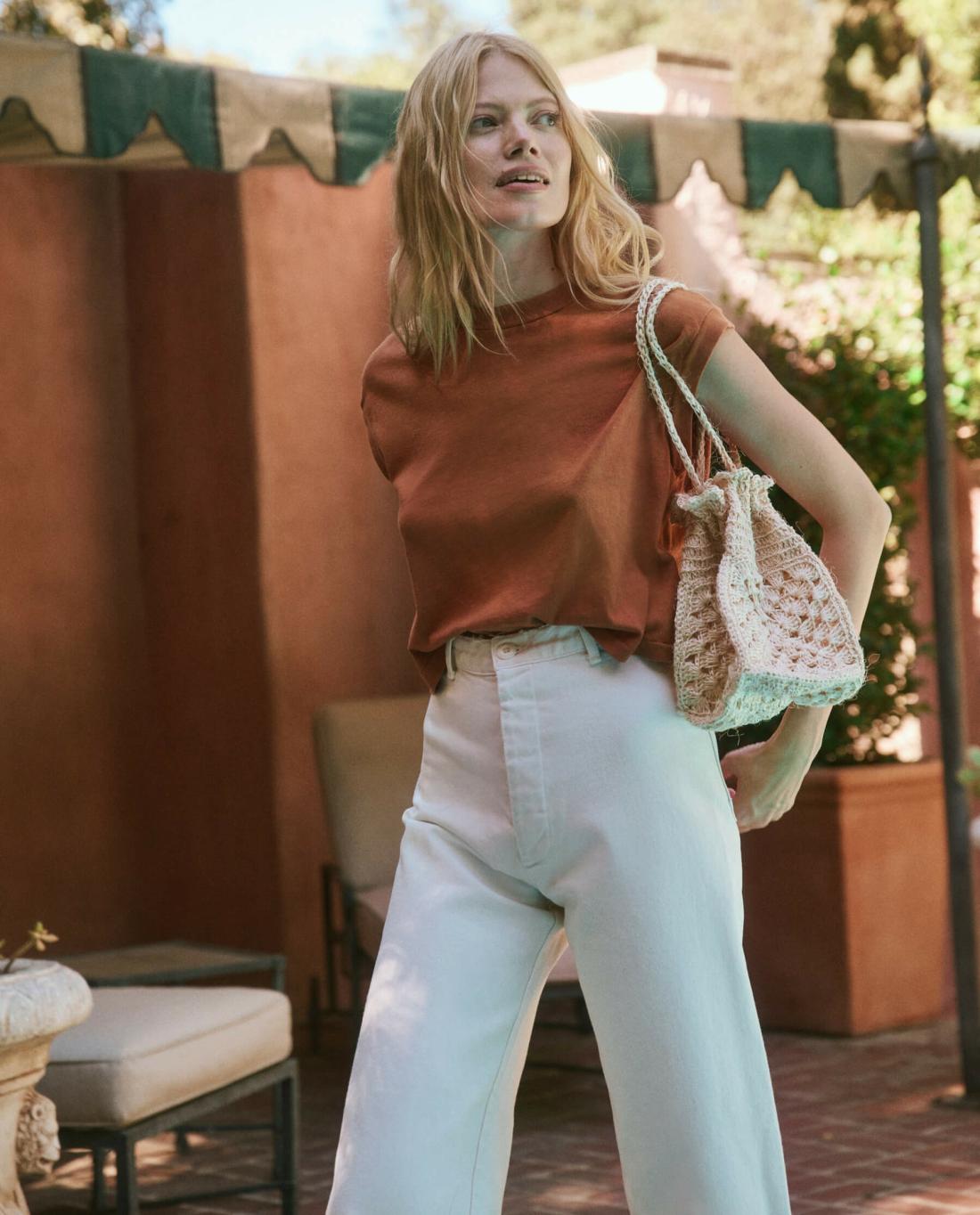 Accessories | Women The Great. The Crochet Drawstring Bag. Natural