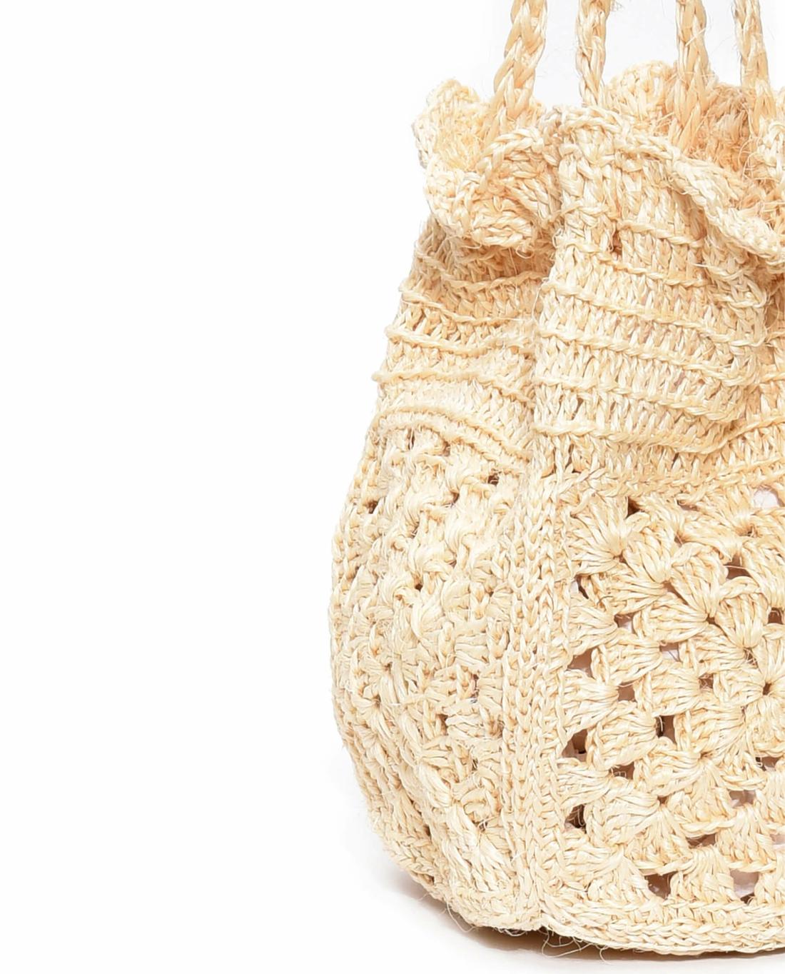 Accessories | Women The Great. The Crochet Drawstring Bag. Natural