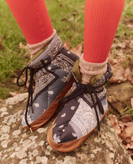 Accessories | Women The Great. The Down Quilted Puffer Slipper. Patchwork Bandana And Evergreen