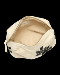 Accessories | Women The Great. The Hand Stamped Pouch. Natural With Black Daisy