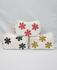 Accessories | Women The Great. The Hand Stamped Pouch. Natural With Camel Daisy