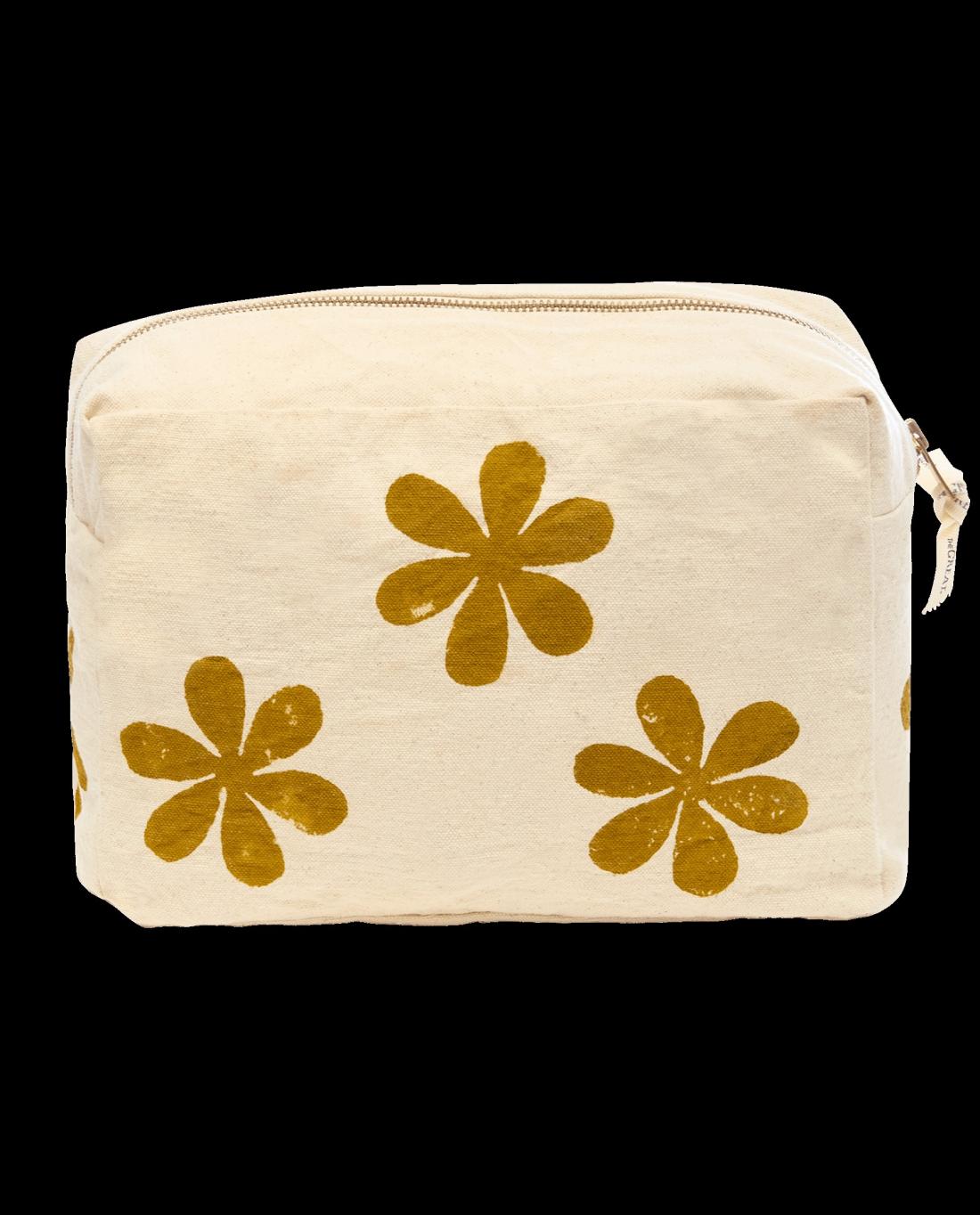 Accessories | Women The Great. The Hand Stamped Pouch. Natural With Camel Daisy