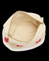 Accessories | Women The Great. The Hand Stamped Pouch. Natural With Hot Red Daisy