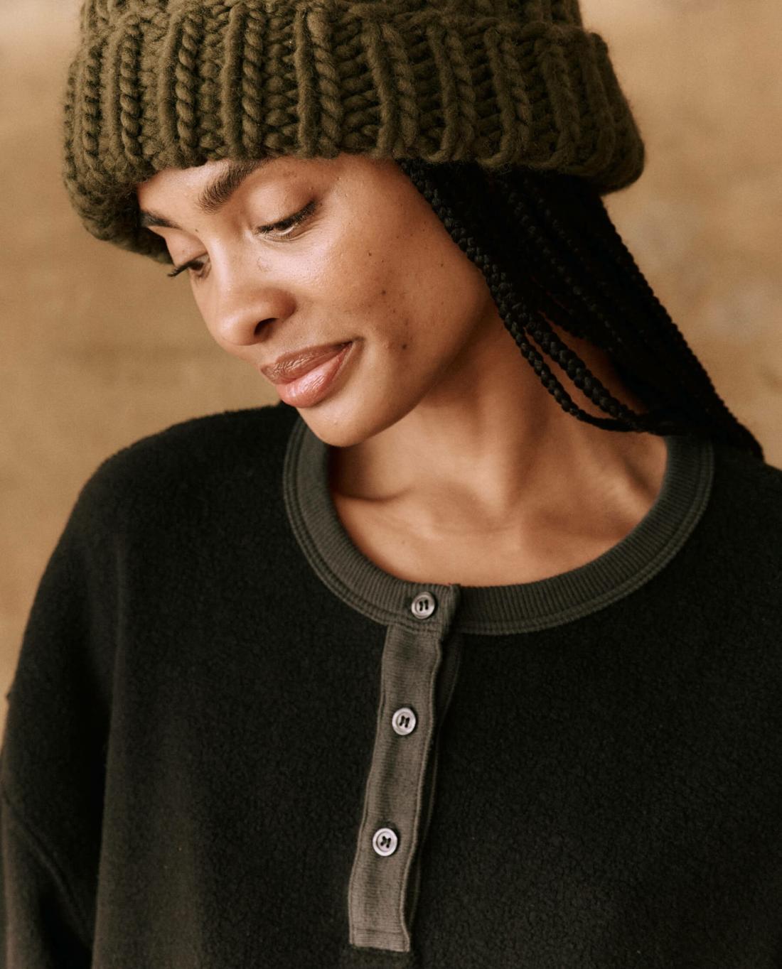 Accessories | Women The Great. The Handknit Chunky Beanie. Winter Moss